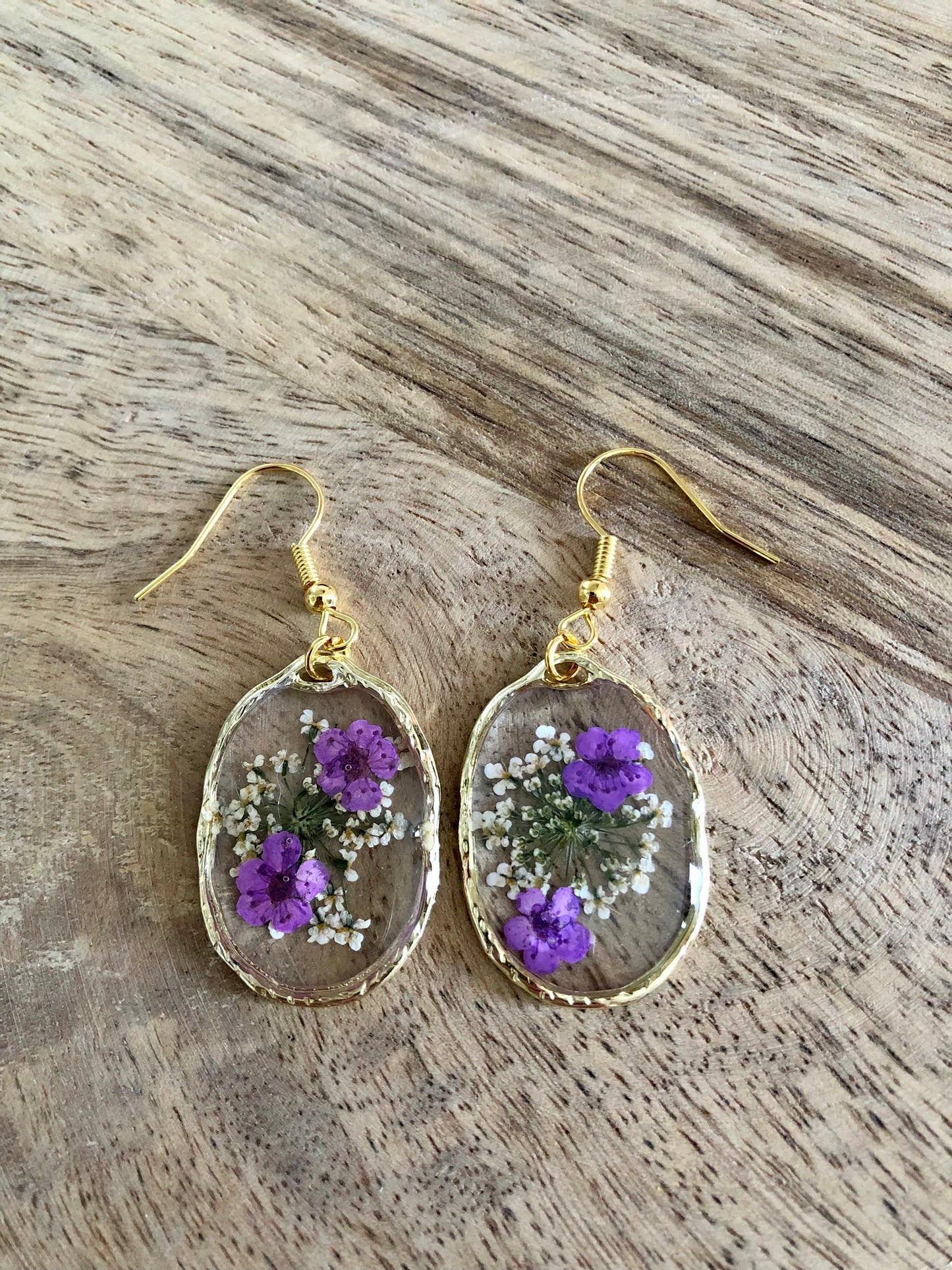 Boucles-d’Oreilles Florales - Violettes