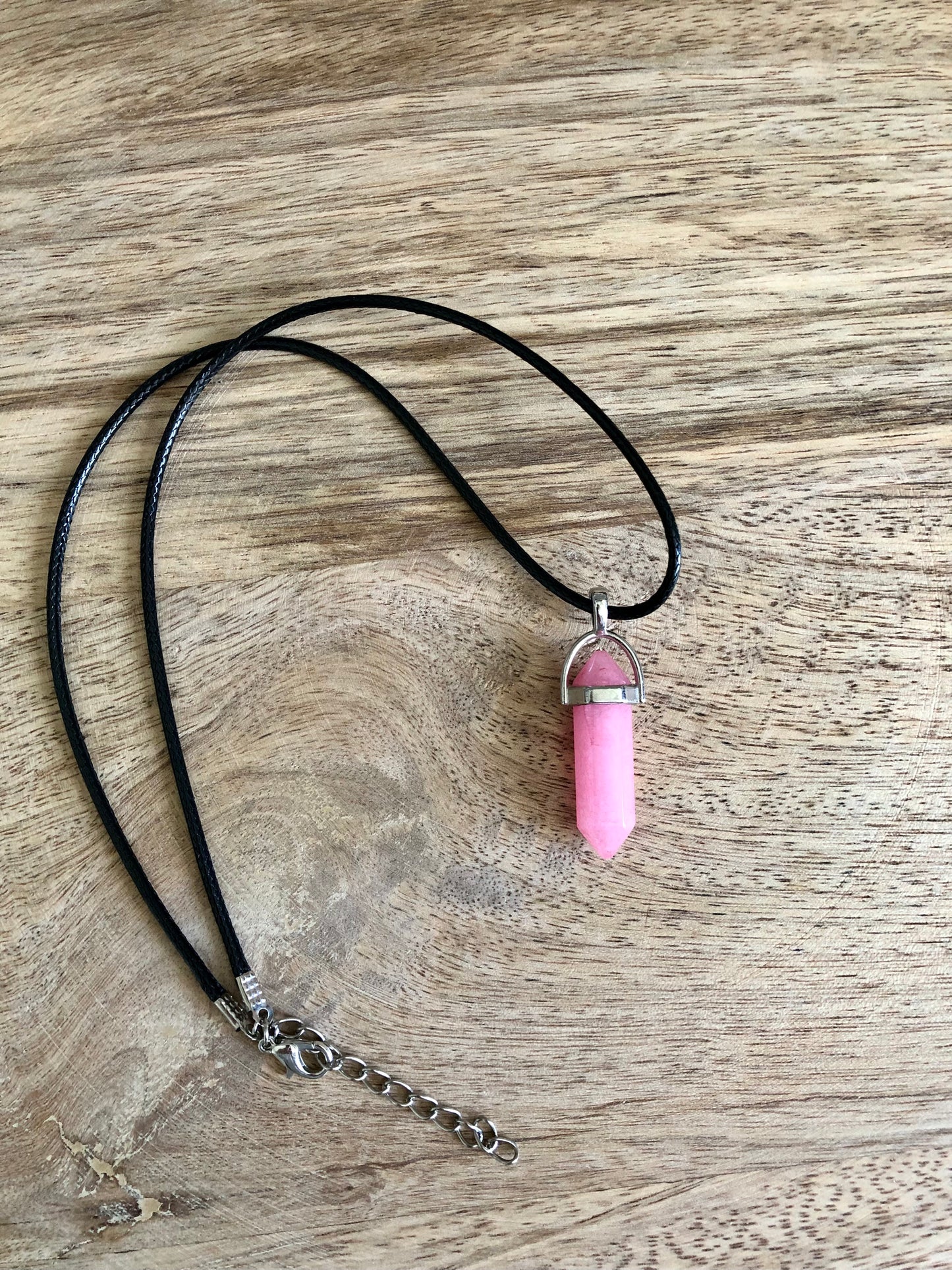 Collier Honnêteté en Jade Rose