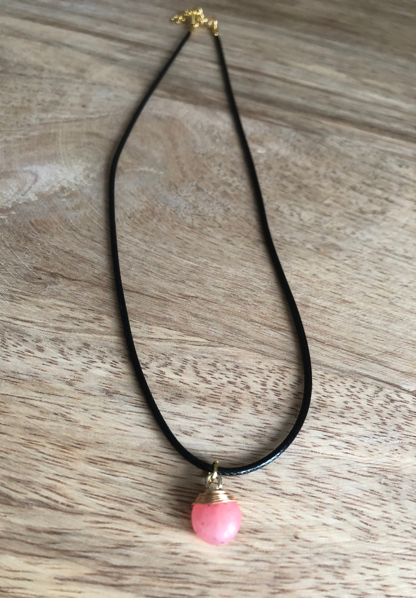Collier Honnêteté en Jade Rose