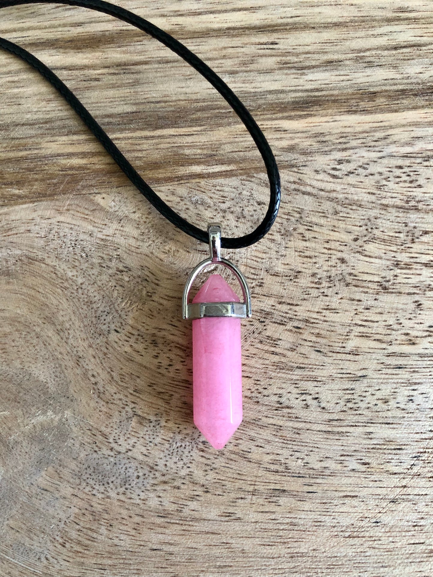 Collier Honnêteté en Jade Rose