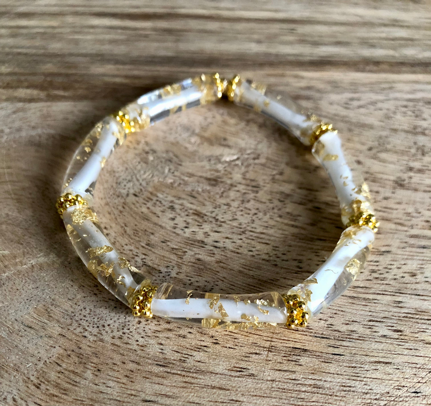 Bracelet Tubes - Feuilles d’Or