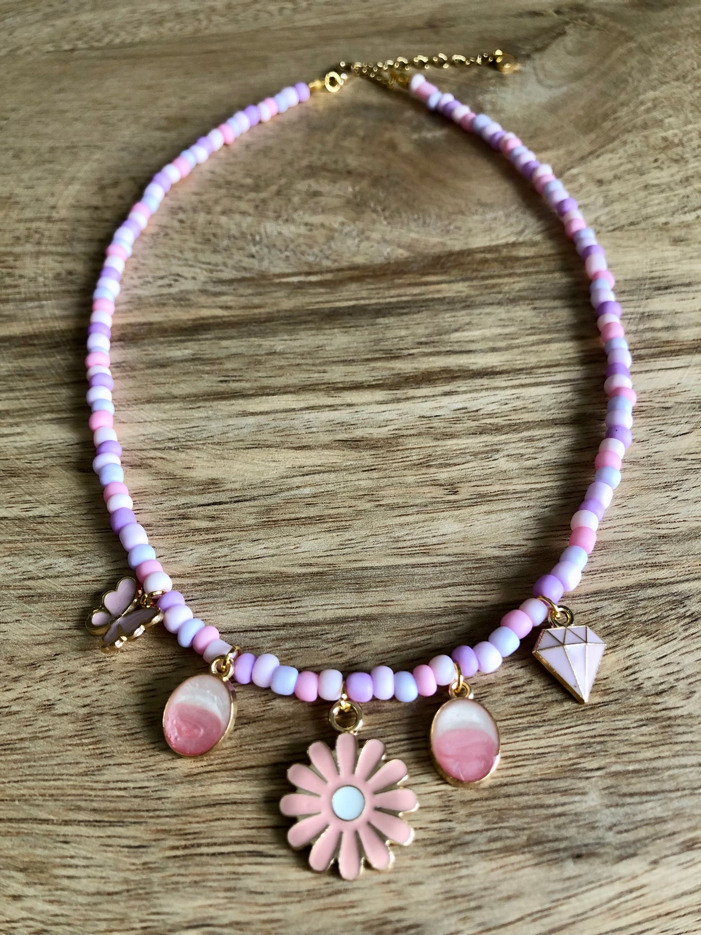 Collier à Breloques - Rosé