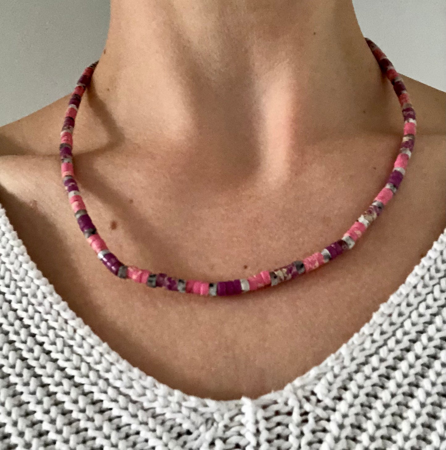 Collier Positivité en Jaspe Impérial