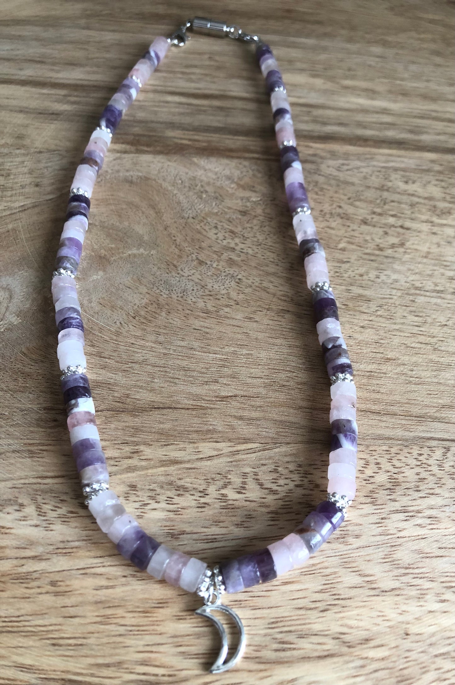 Collier Douceur & Sagesse en Quartz Rose & Améthyste