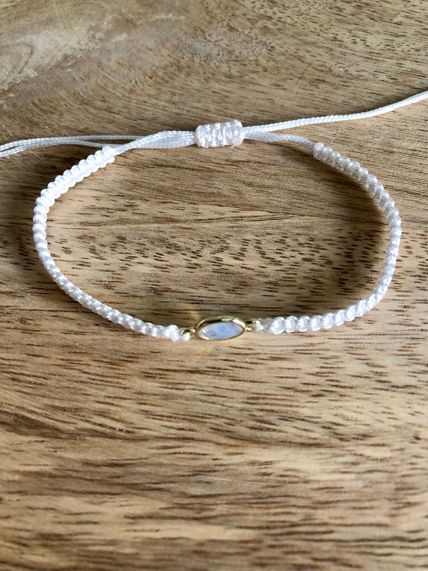 Bracelet Tissé « Élégance » - Blanc
