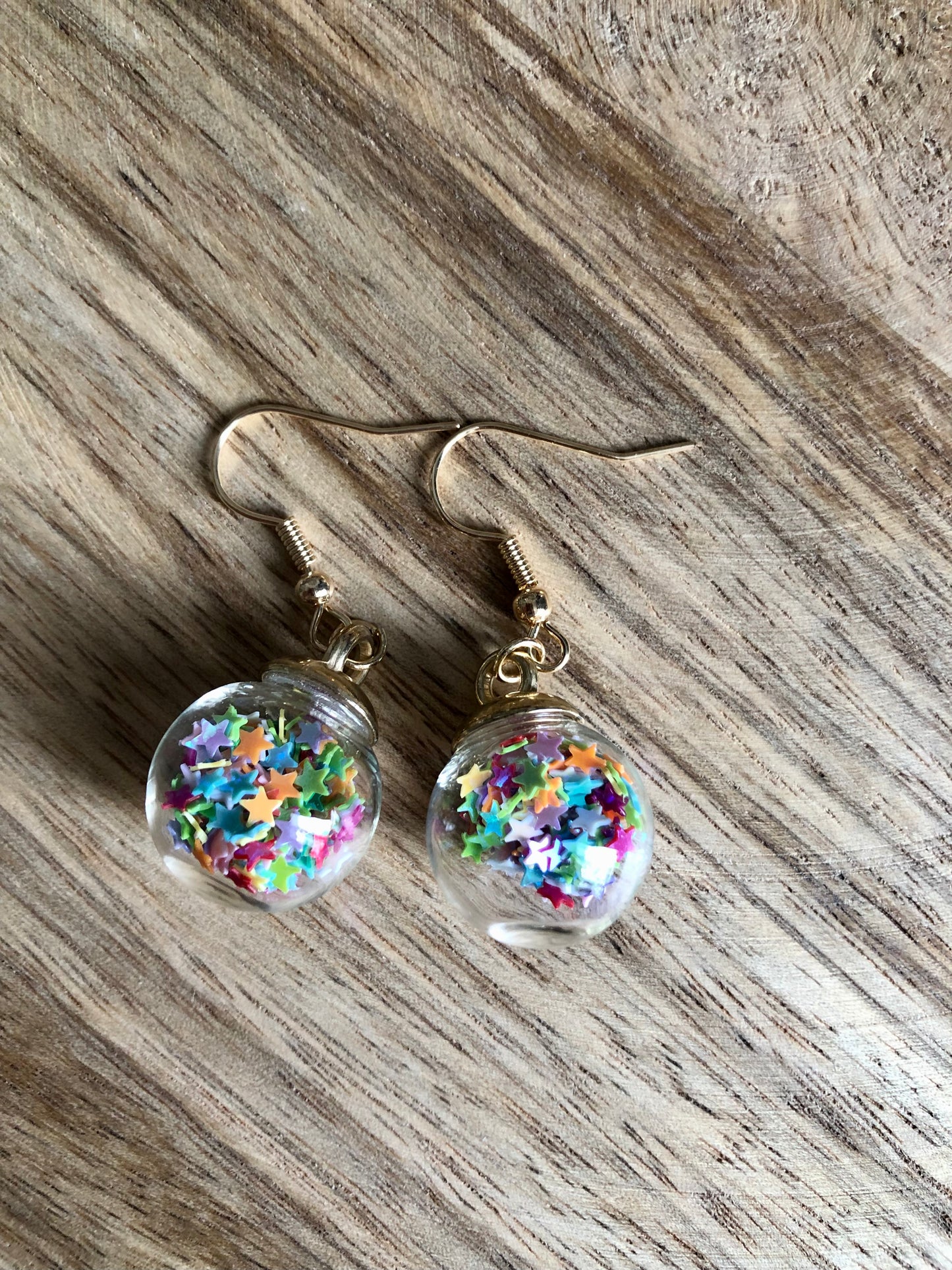 Boucles d’Oreilles Bulles d’Etoiles - Multicolores