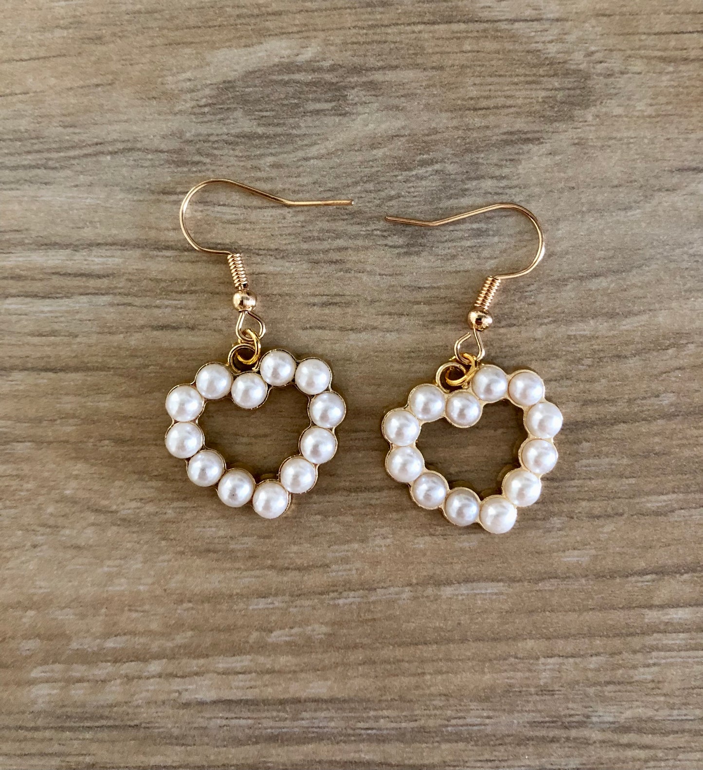 Boucles d’oreilles Coeurs Perlés