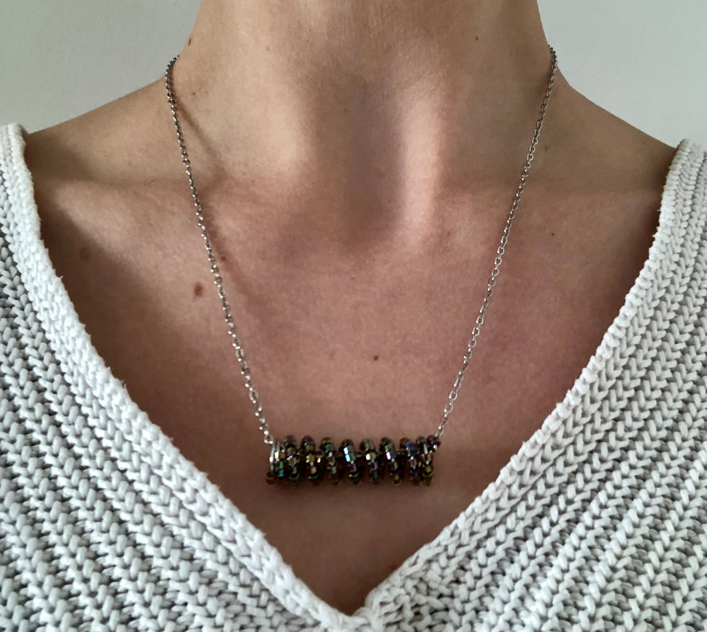 Collier ZigZag - Noir Scintillant