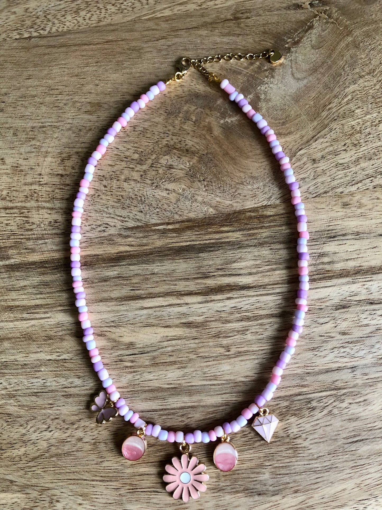 Collier à Breloques - Rosé