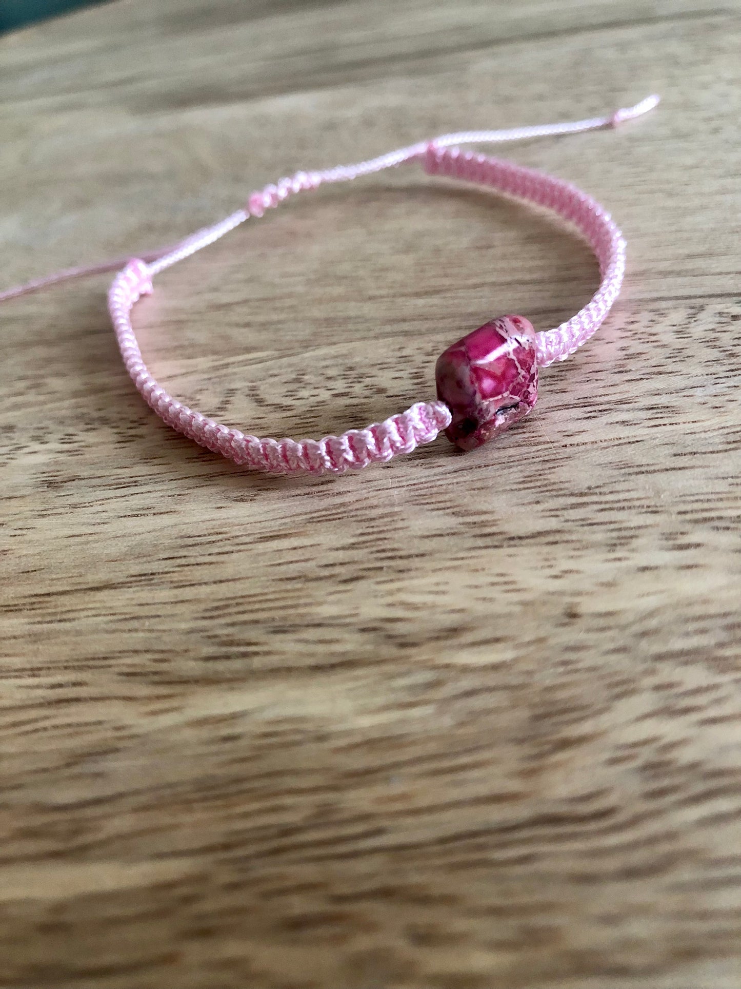 Bracelet Positivité en Jaspe Impérial Rose