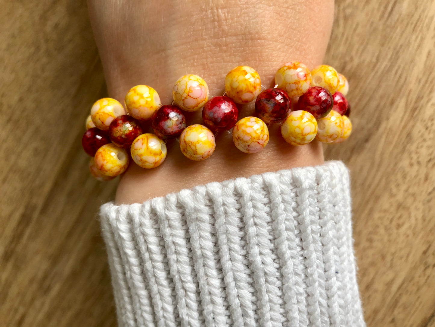 Bracelets Jasper - Rouges & Jaunes