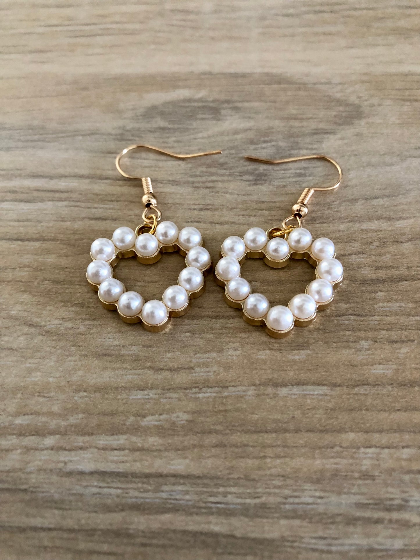 Boucles d’oreilles Coeurs Perlés