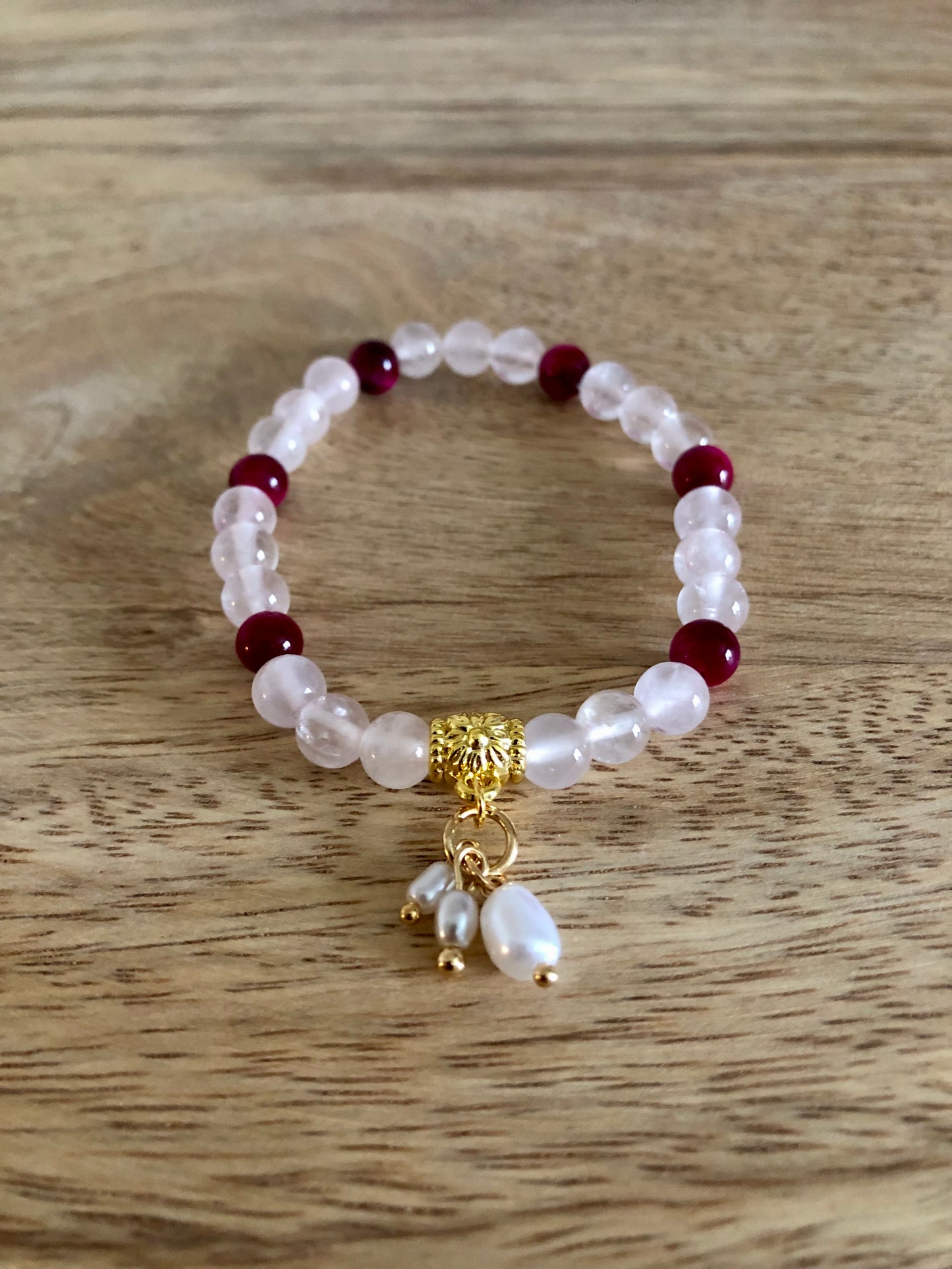 Bracelet Douceur & Protection en Quartz Rose & Oeil de Tigre