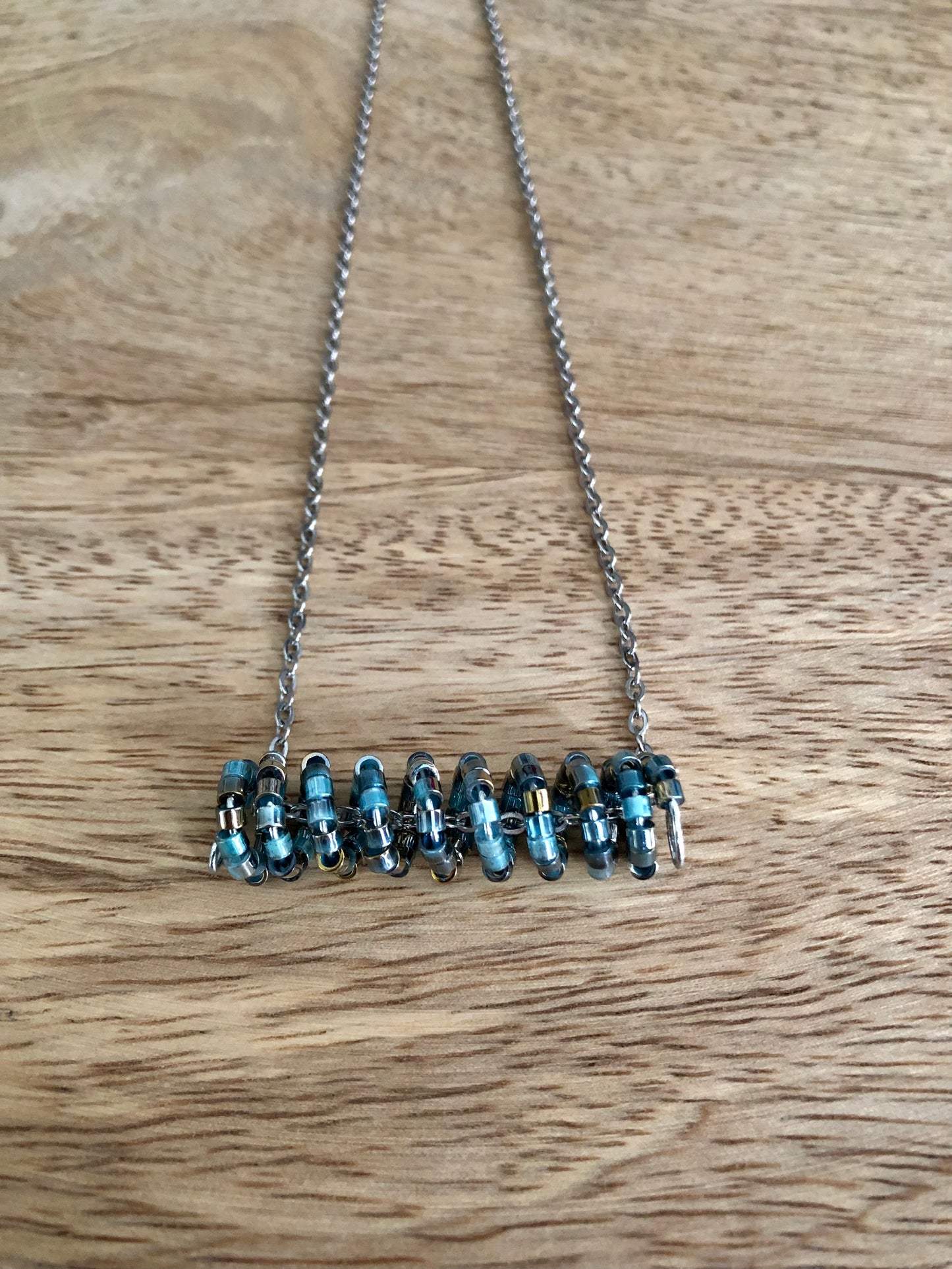 Collier ZigZag - Bleu