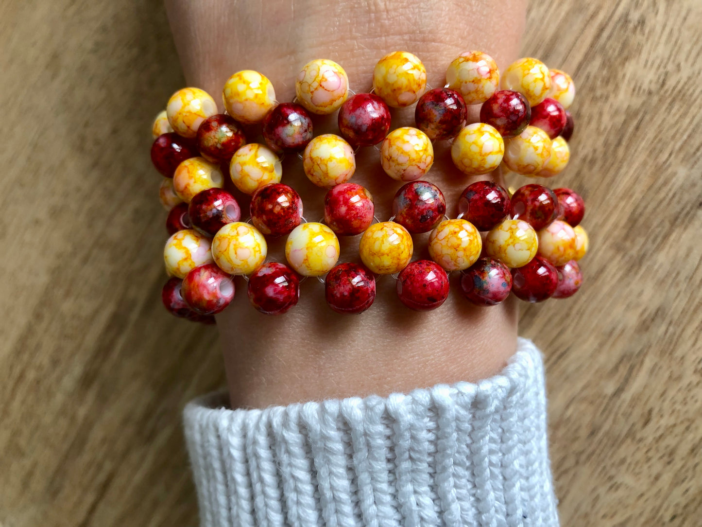 Bracelets Jasper - Rouges & Jaunes