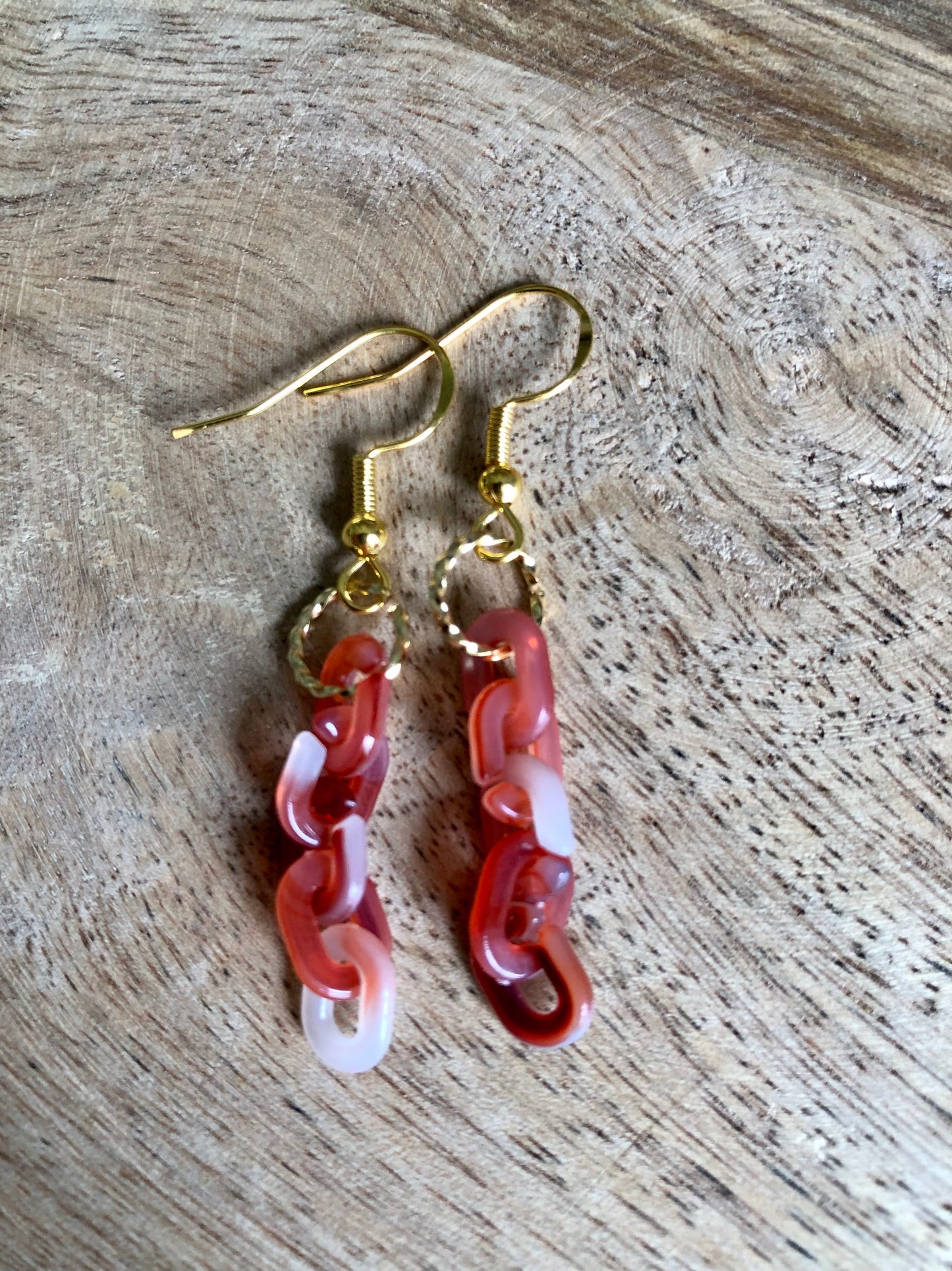 Boucles d’oreilles Minis Maillons - Rouges