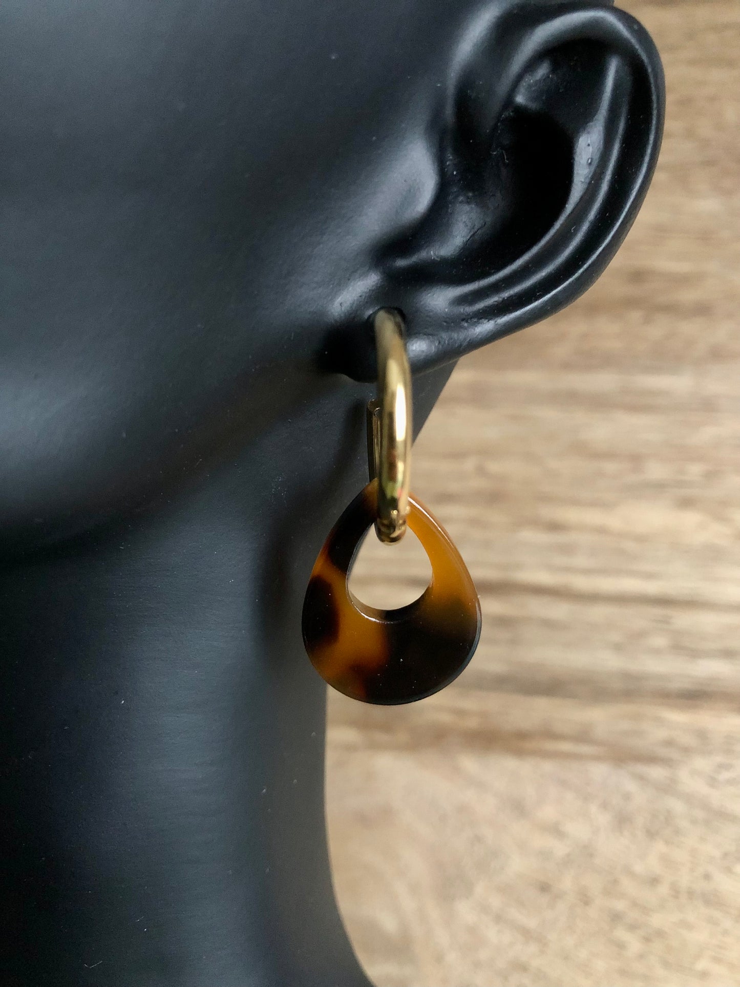 Boucles d’Oreilles Gouttes Colorées - Oeil de Tigre