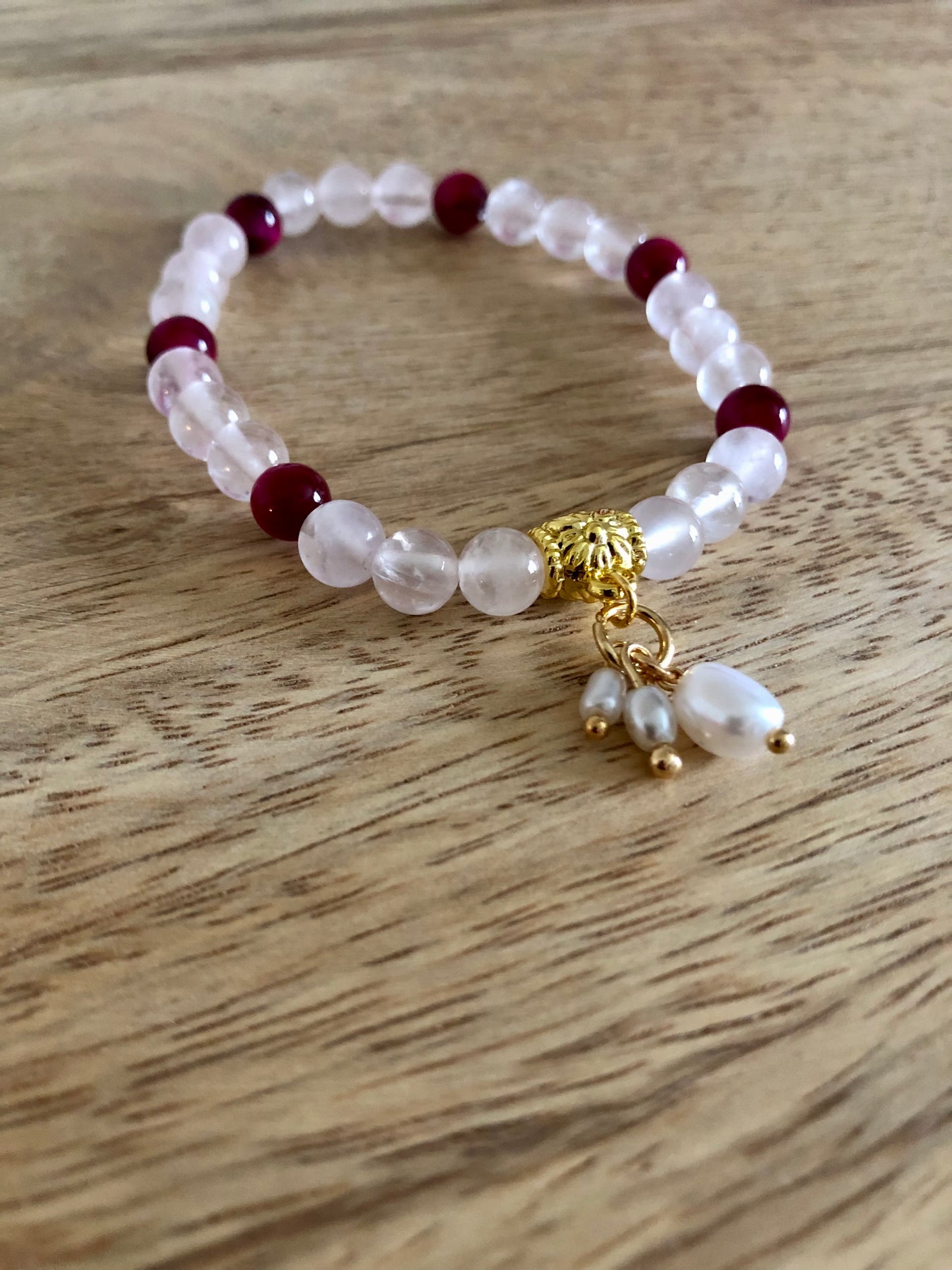 Bracelet Douceur & Protection en Quartz Rose & Oeil de Tigre