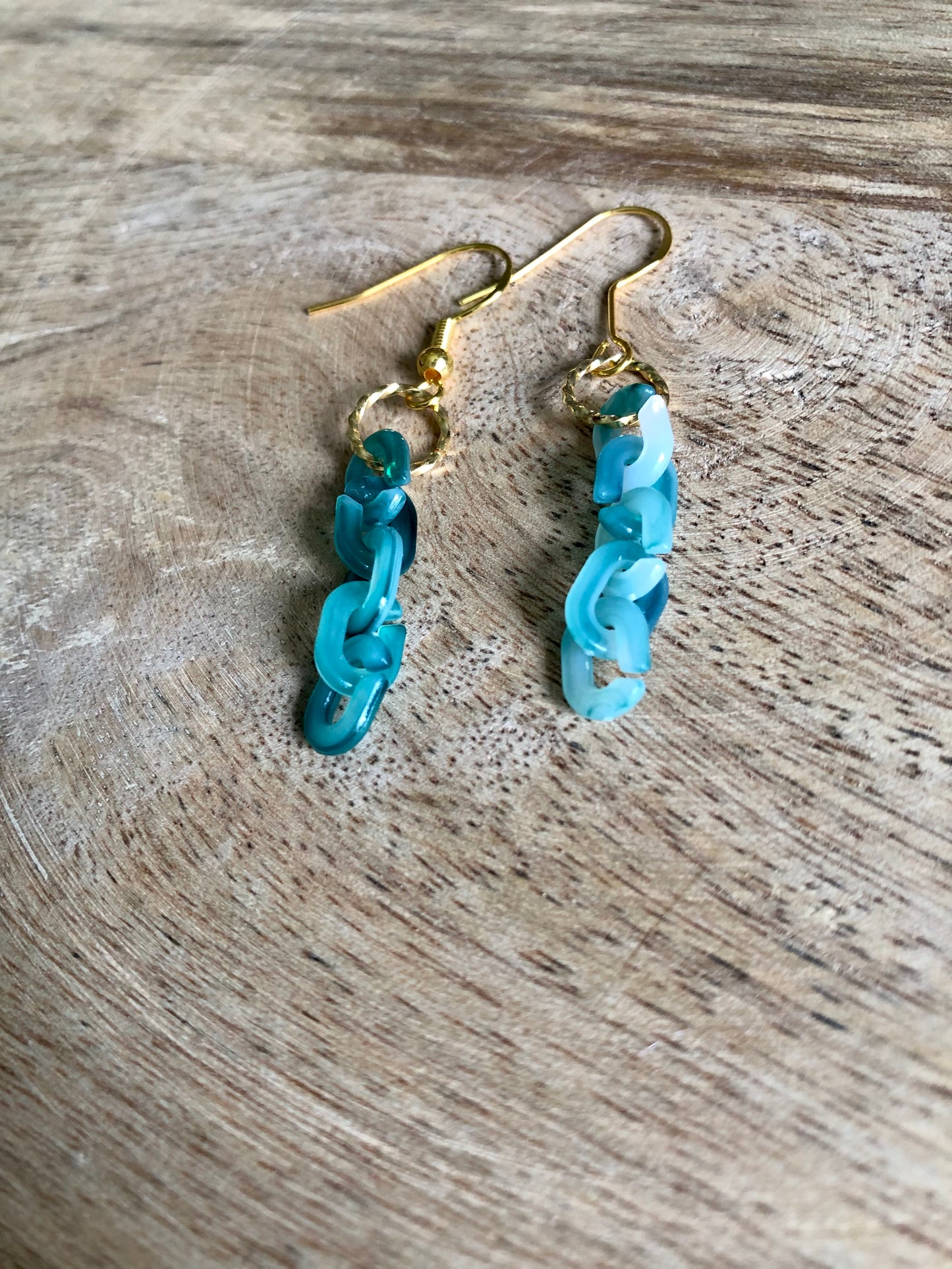 Boucles d’oreilles Minis Maillons - Bleues