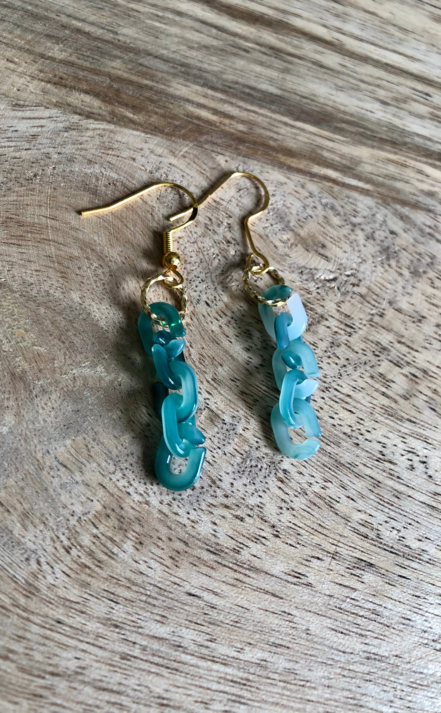 Boucles d’oreilles Minis Maillons - Bleues