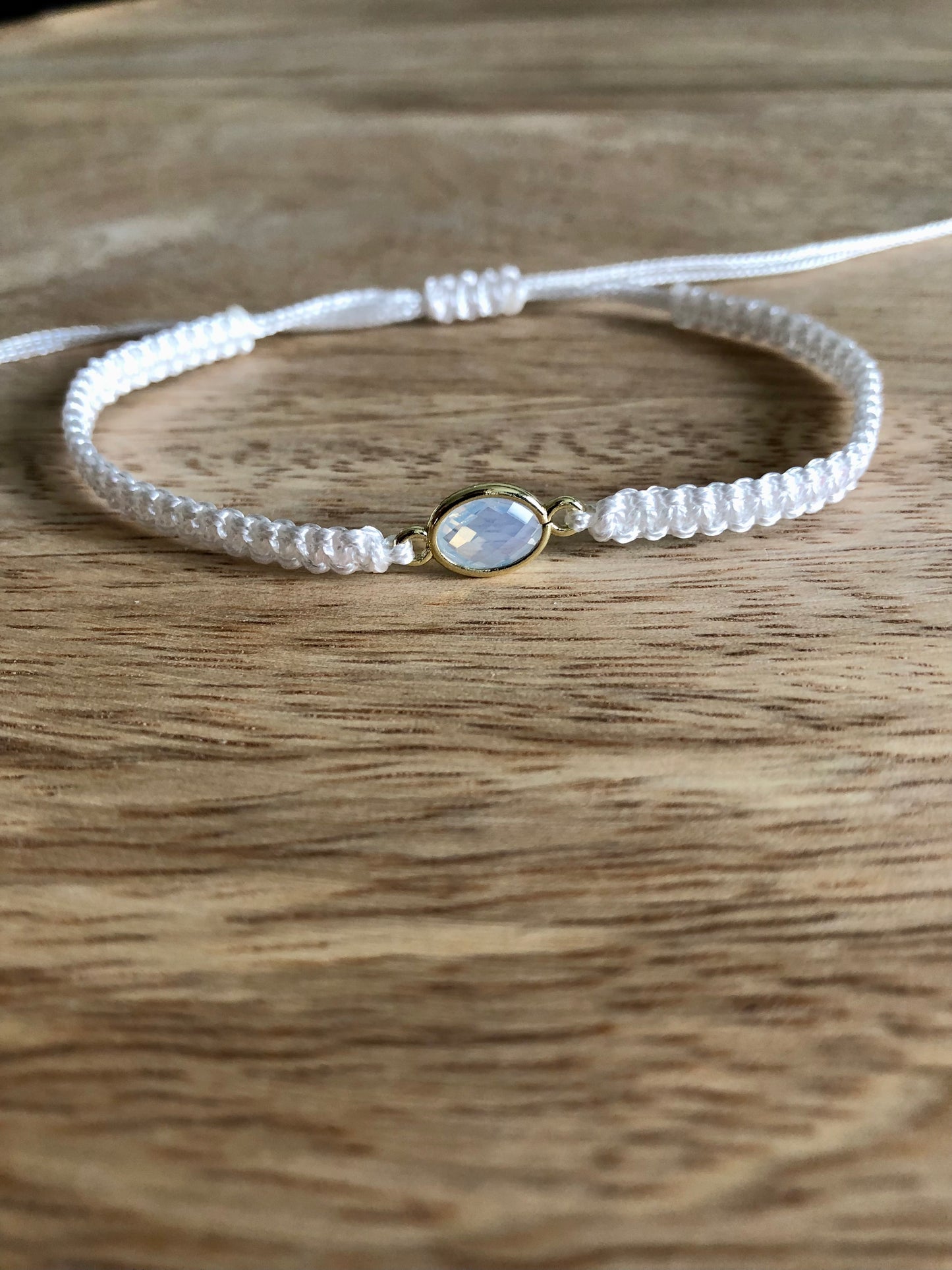 Bracelet Tissé « Élégance » - Blanc