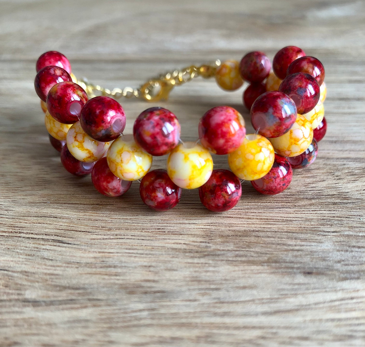 Bracelets Jasper - Rouges & Jaunes