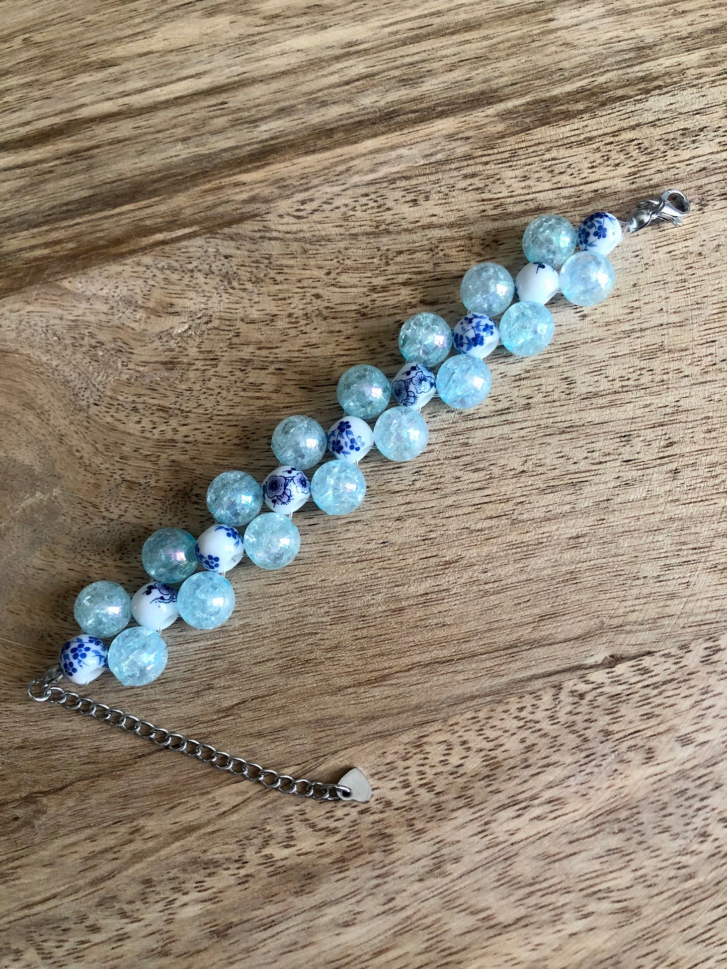 Bracelet Jasper - Fleurs Bleues