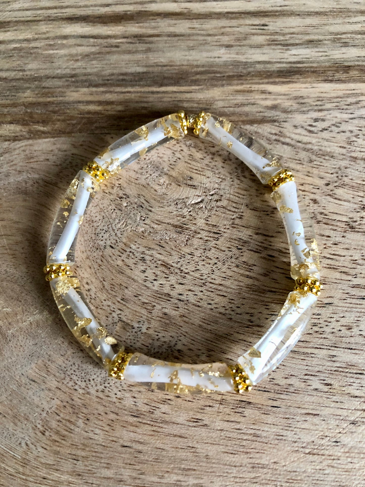 Bracelet Tubes - Feuilles d’Or