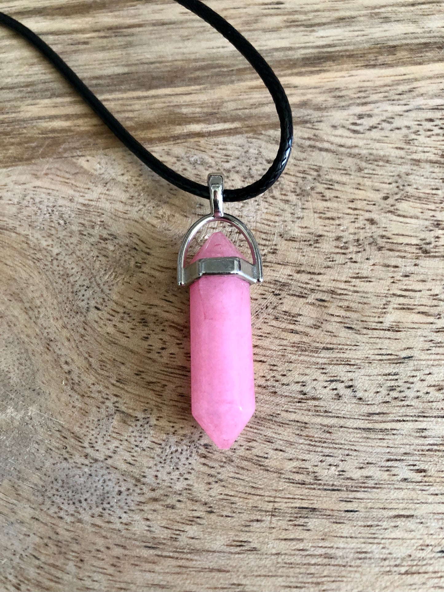 Collier Honnêteté en Jade Rose