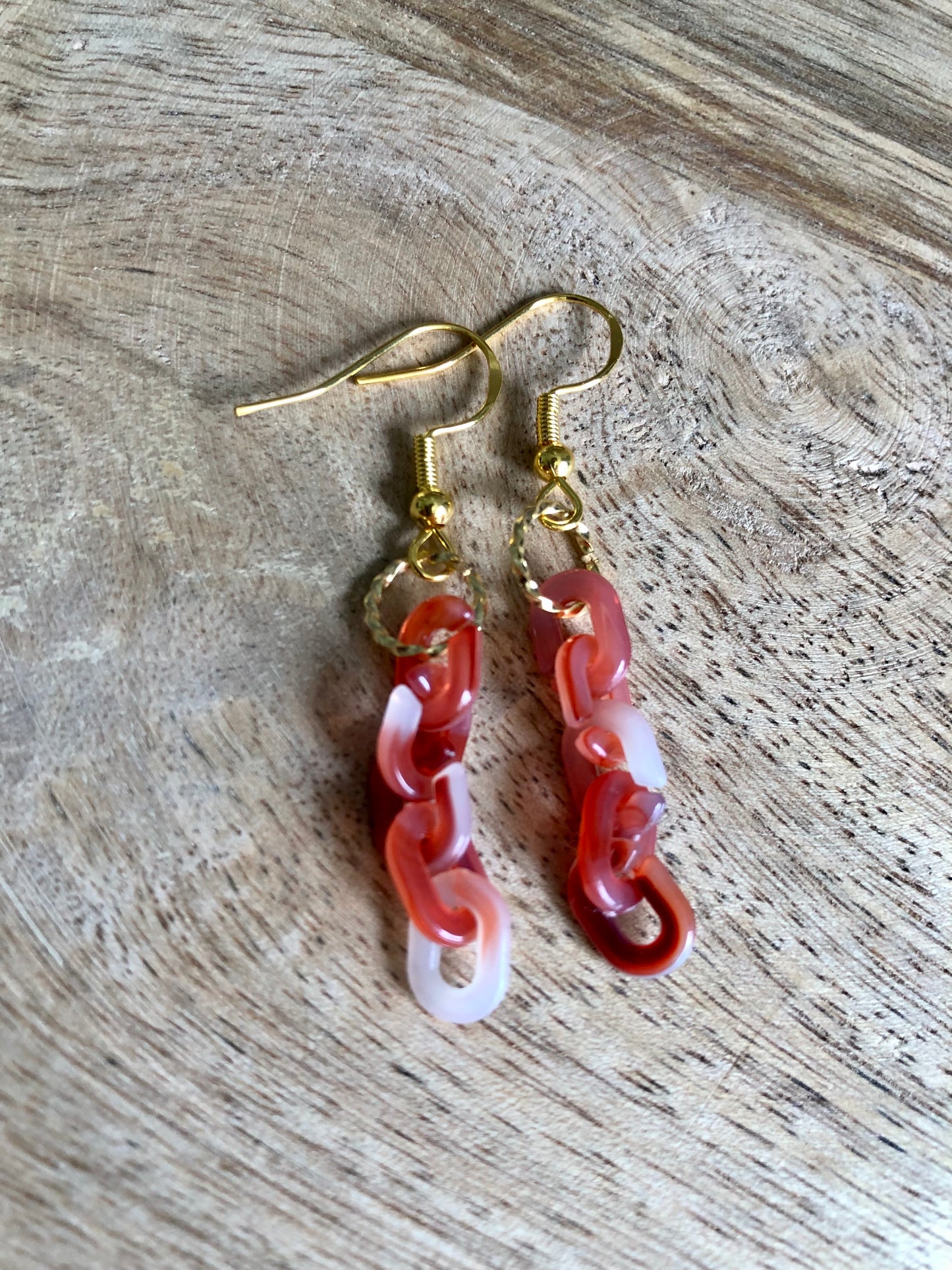 Boucles d’oreilles Minis Maillons - Rouges