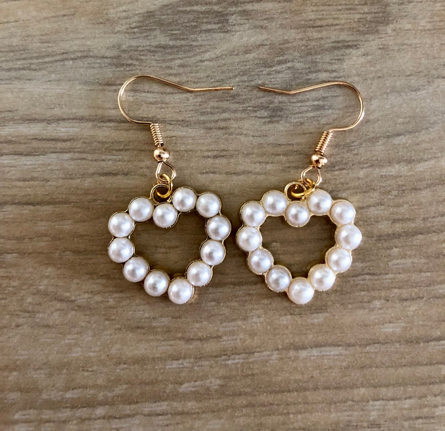 Boucles d’oreilles Coeurs Perlés