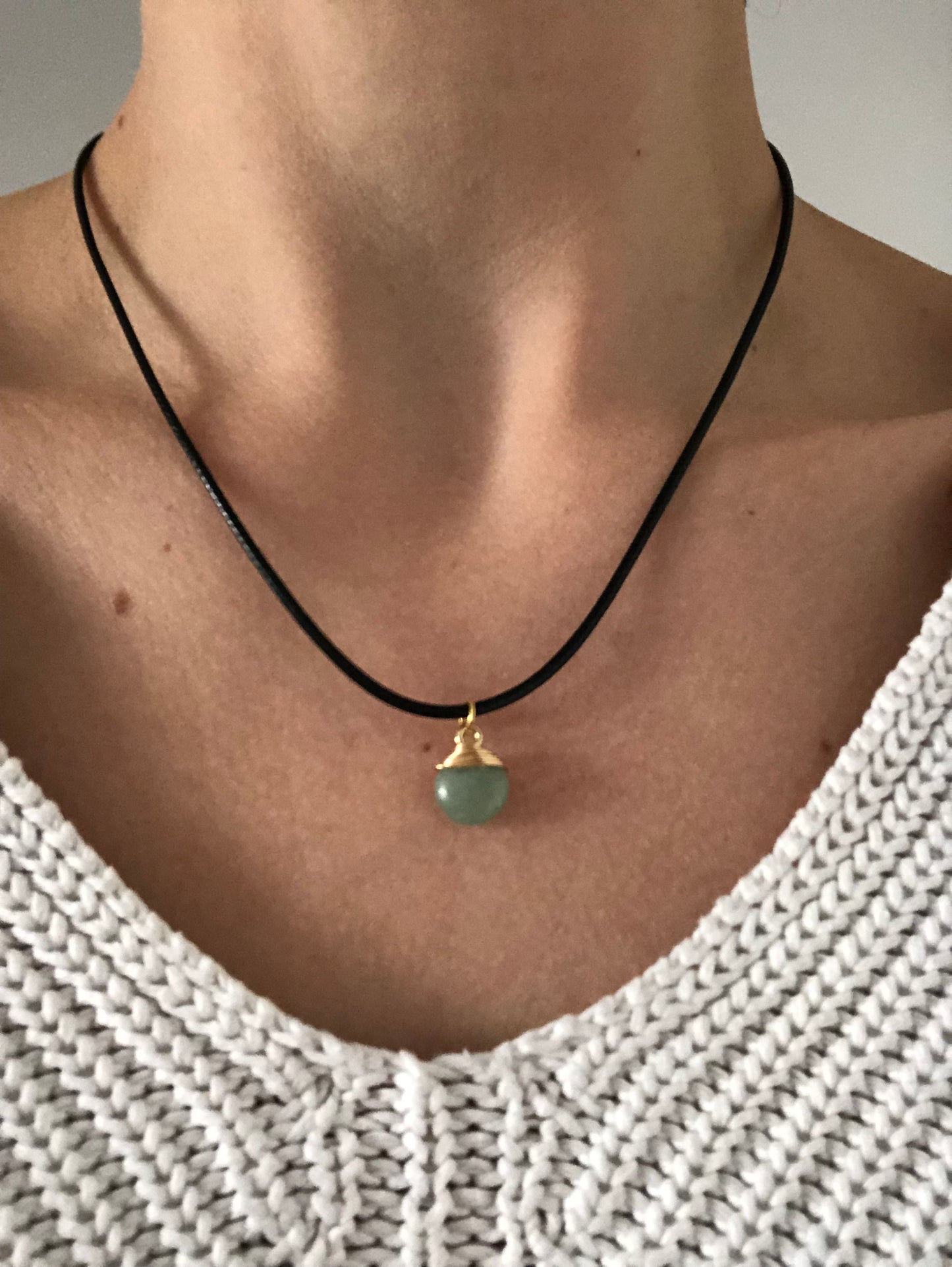 Collier Patience en Aventurine Verte