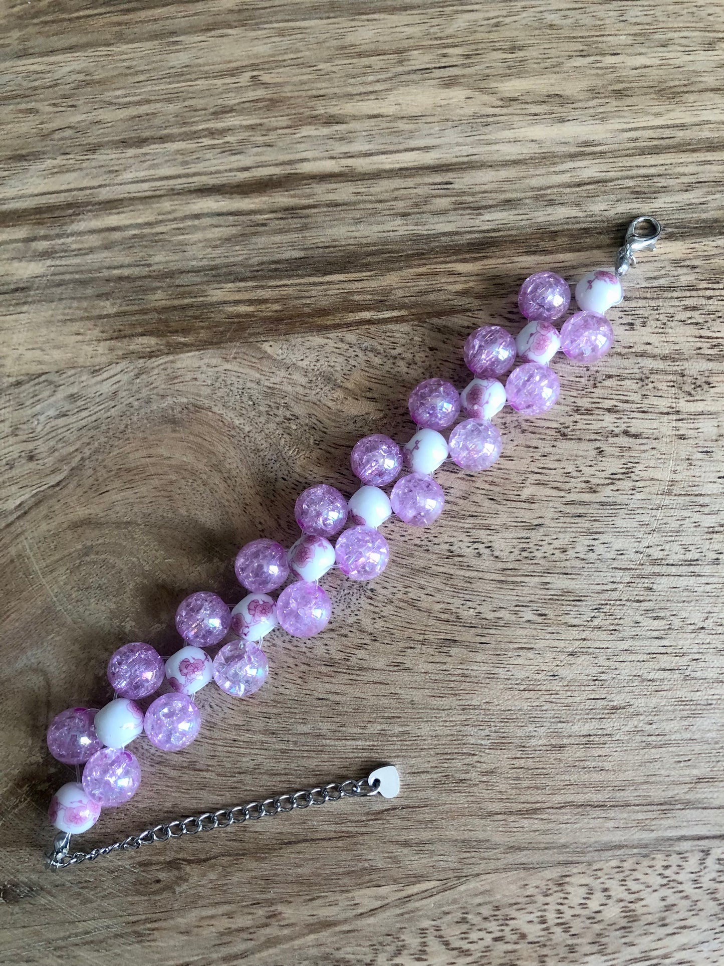 Bracelet Jasper - Fleurs Roses