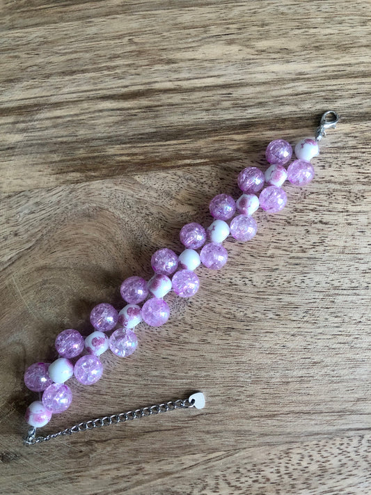 Bracelet Jasper - Fleurs Roses