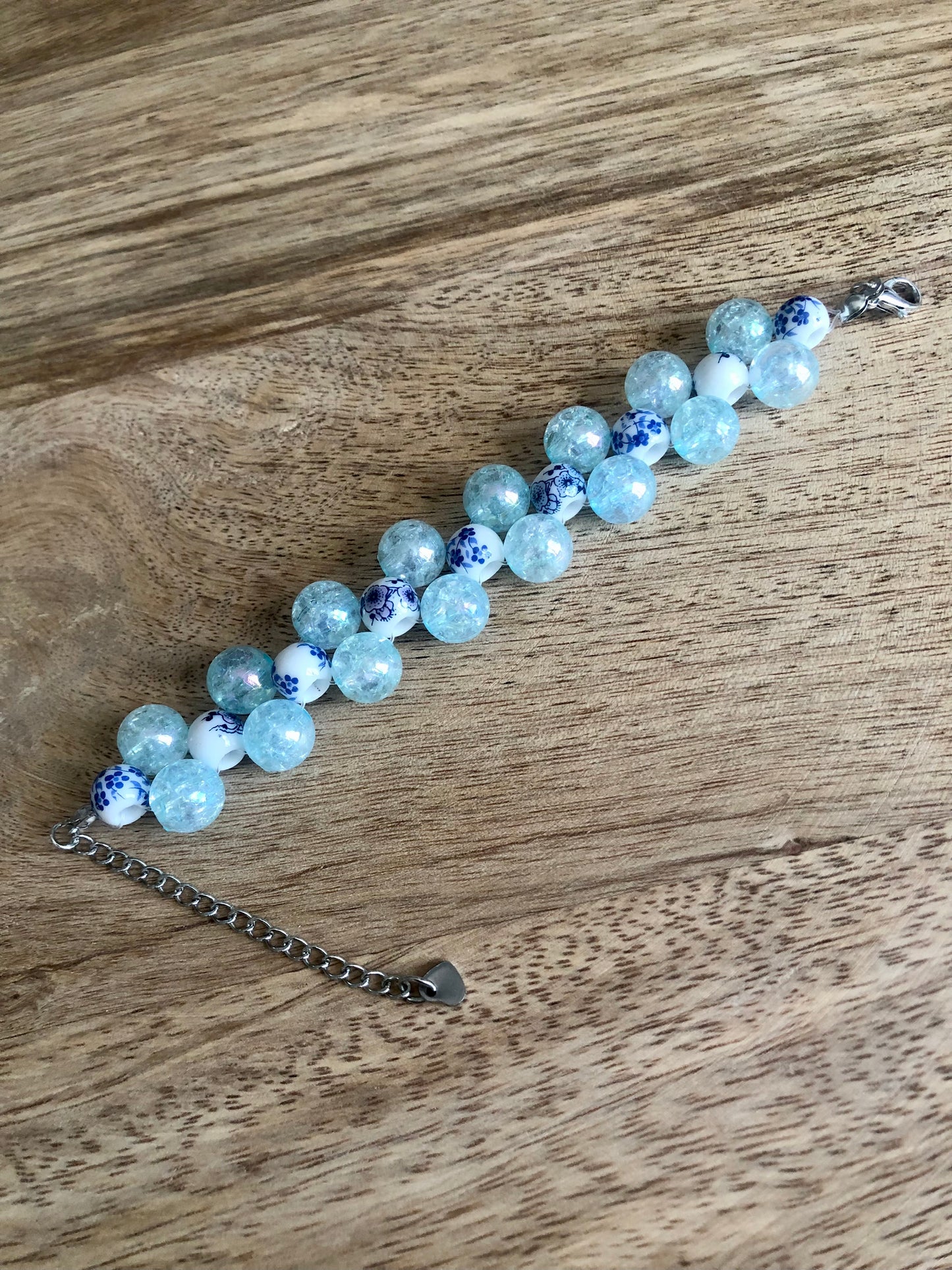 Bracelet Jasper - Fleurs Bleues