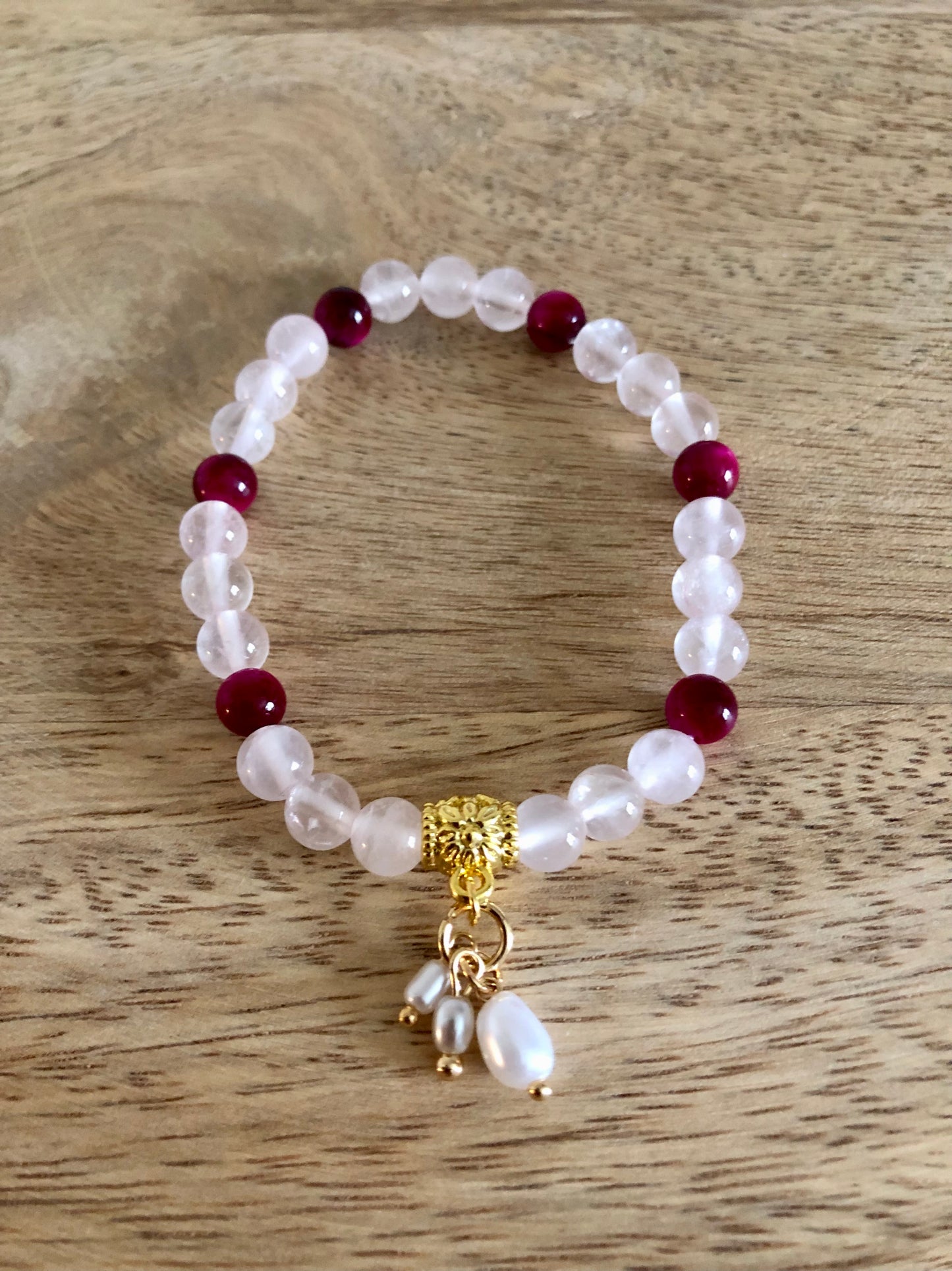 Bracelet Douceur & Protection en Quartz Rose & Oeil de Tigre