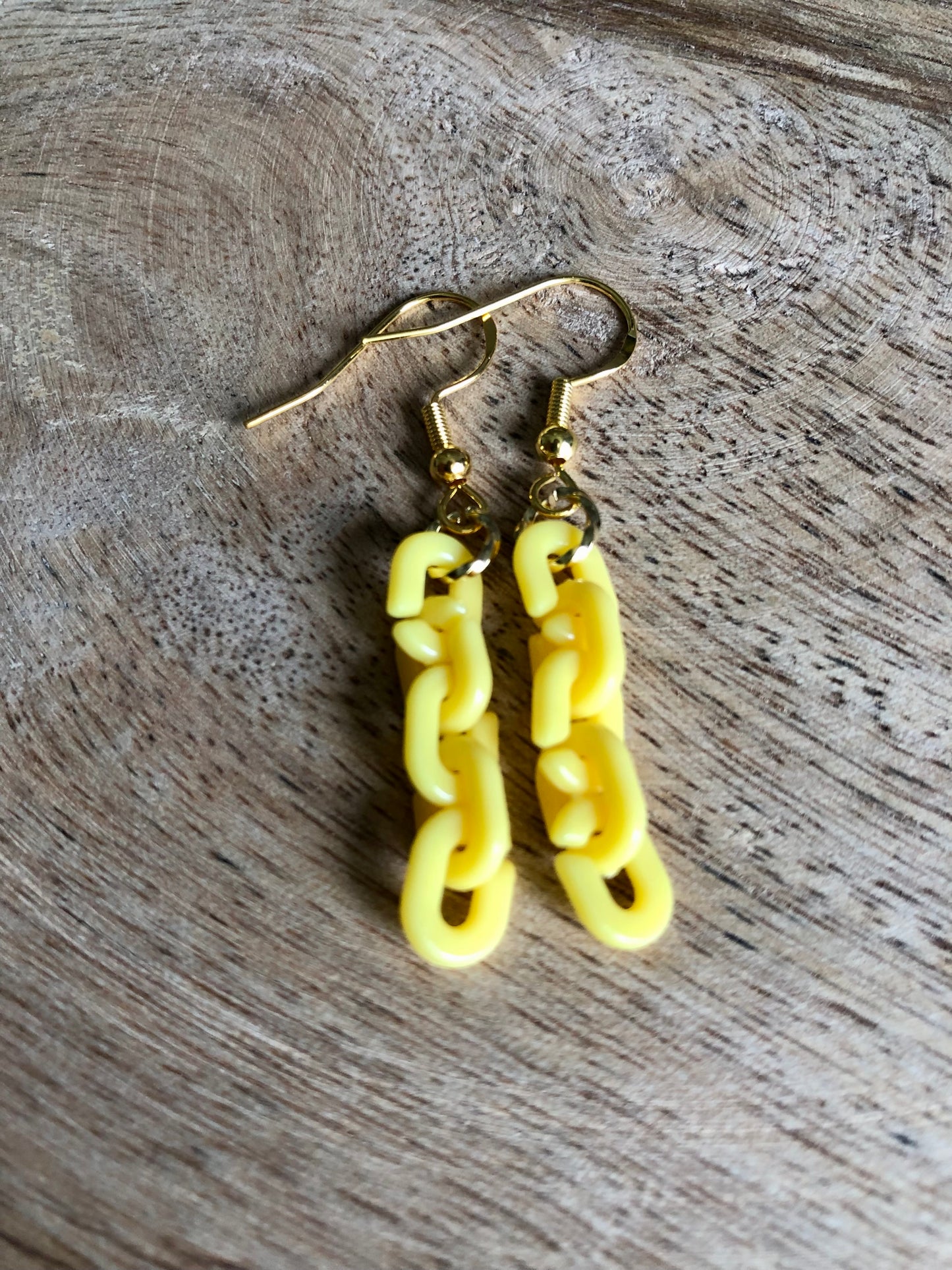 Boucles d’oreilles Minis Maillons - Jaunes