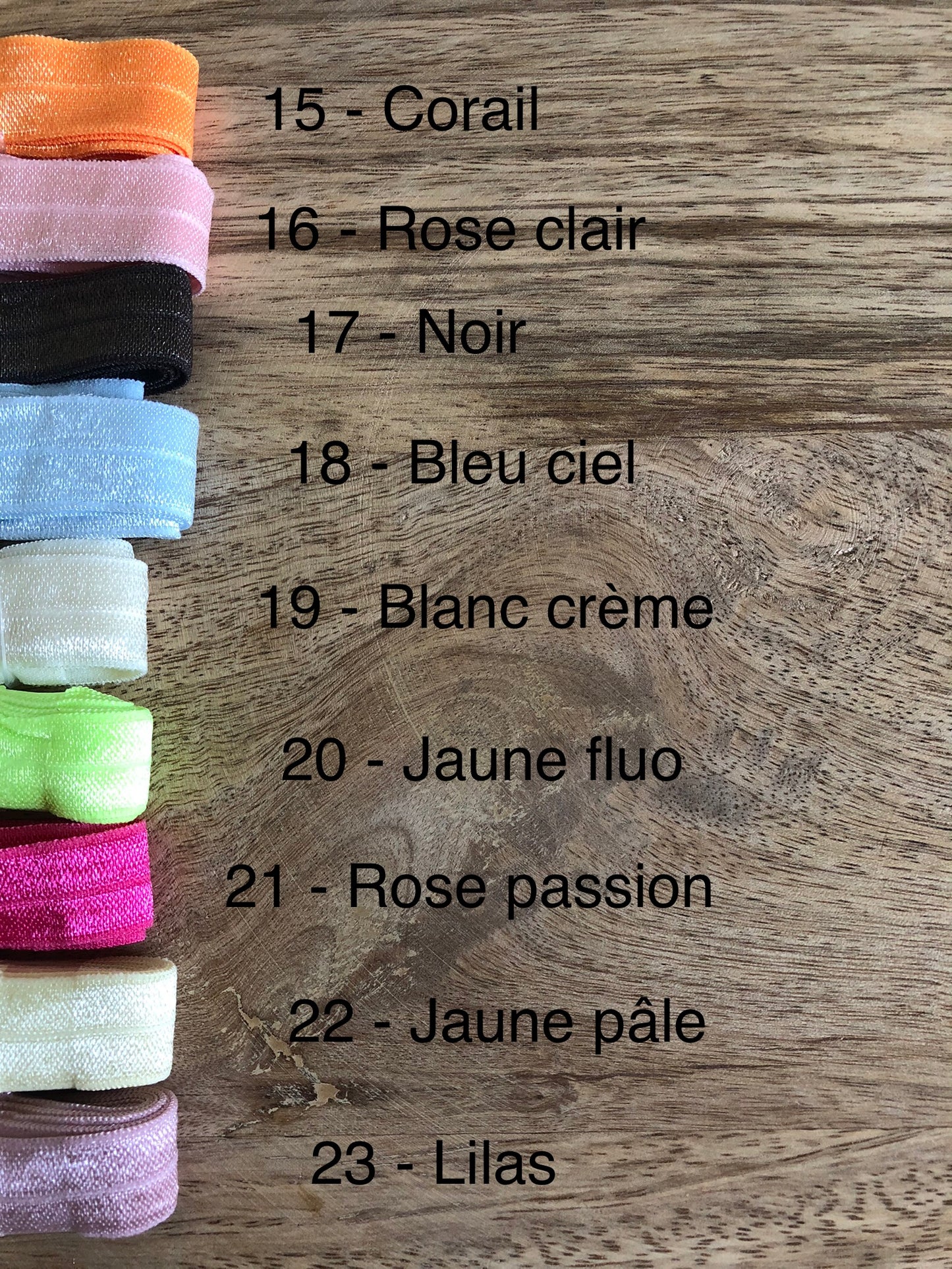 Bracelets EVJF - Couleurs 15 à 30
