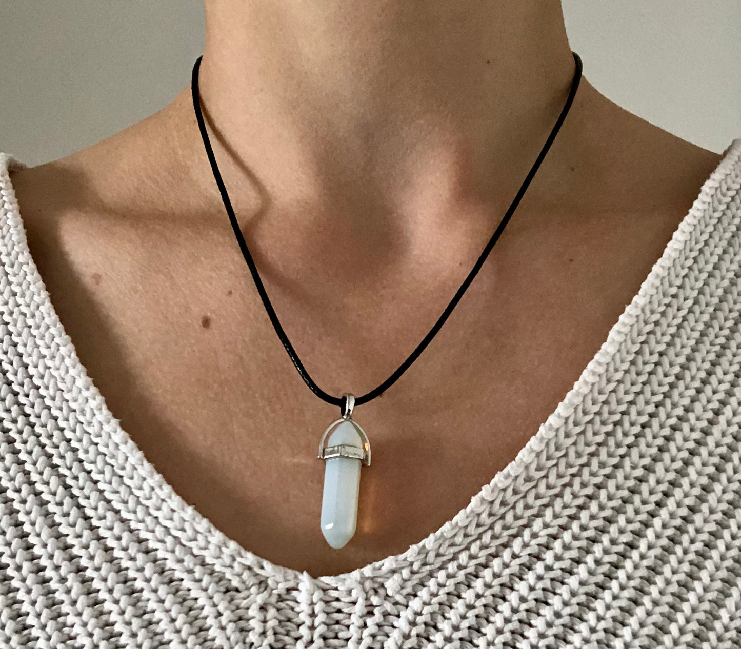 Collier Fidélité en Opale Blanche