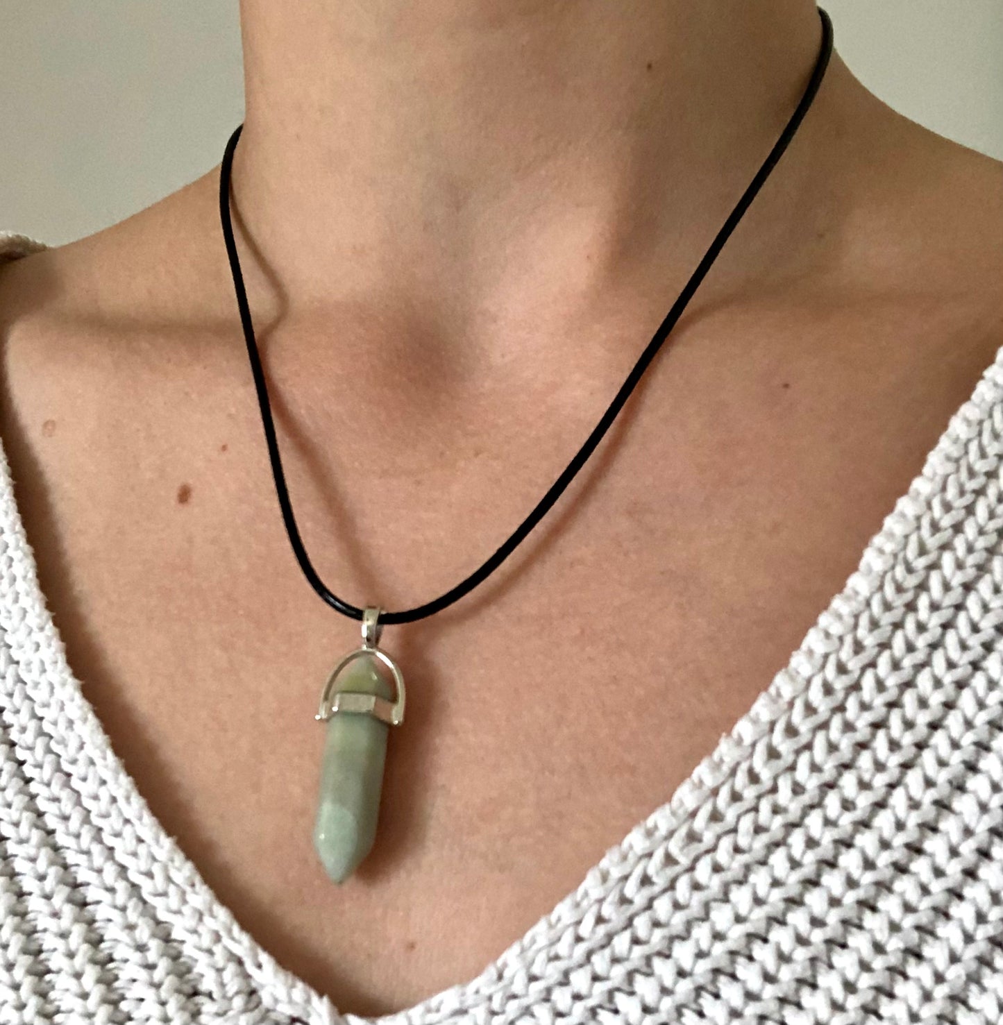 Collier Tempérance en Jade Verte