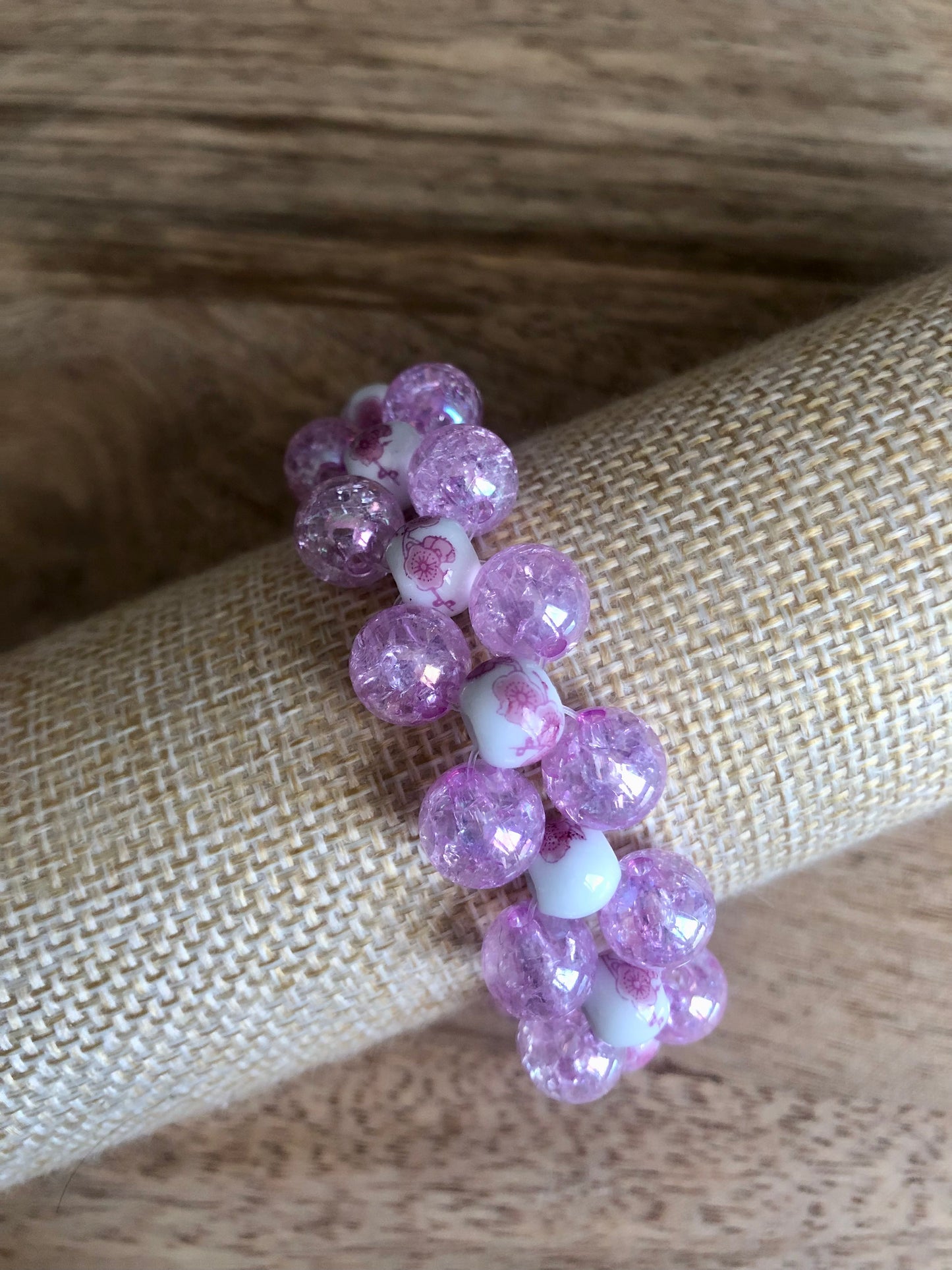 Bracelet Jasper - Fleurs Roses