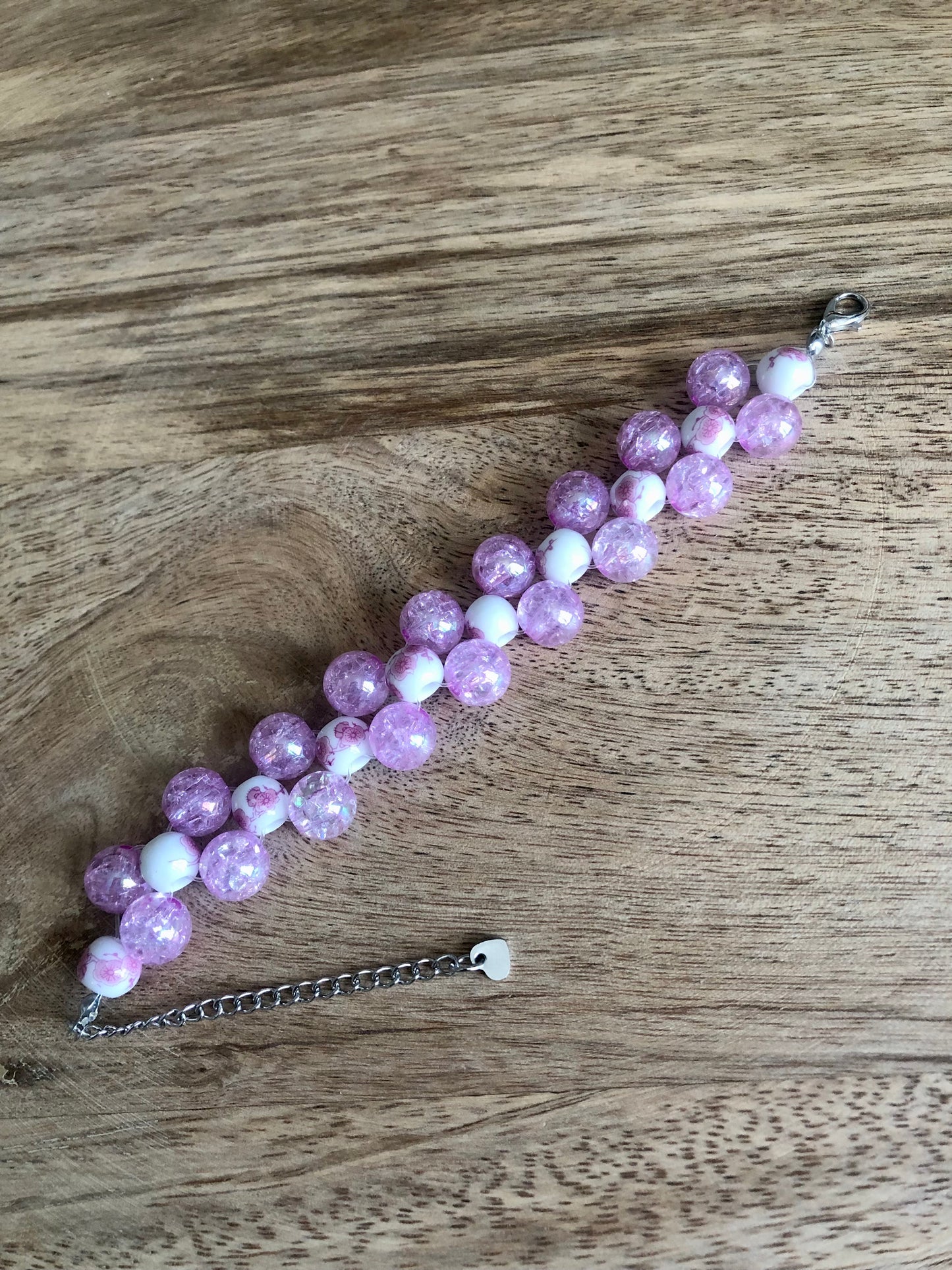 Bracelet Jasper - Fleurs Roses