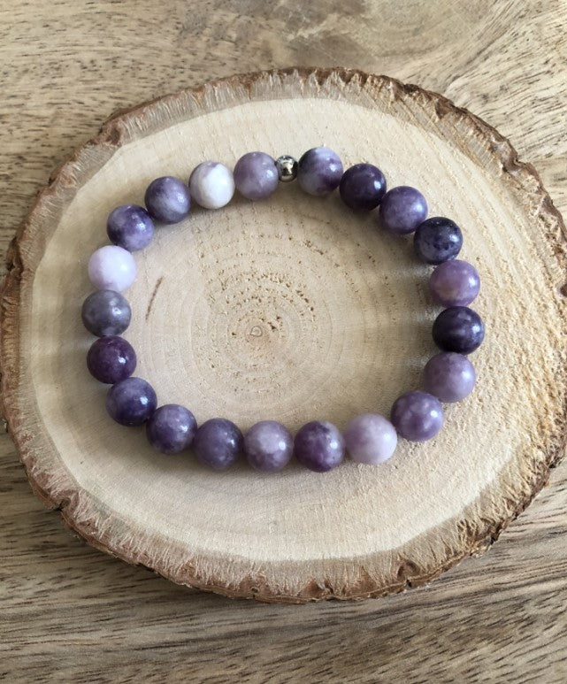 Bracelet Gestion du Stress en Lépidolite