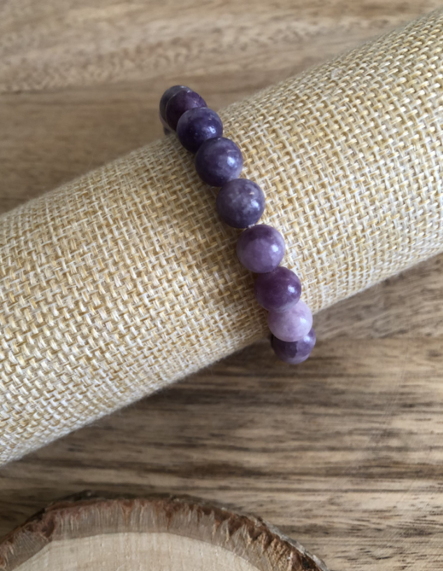 Bracelet Gestion du Stress en Lépidolite
