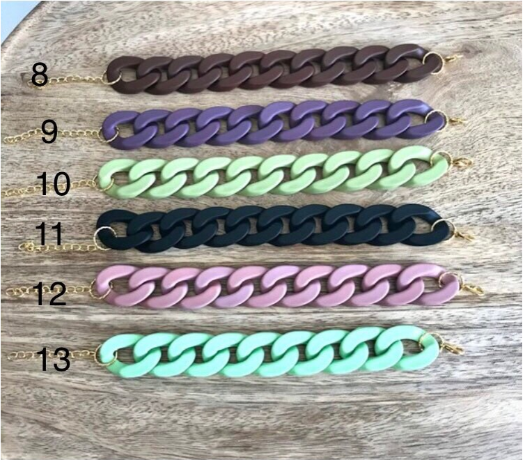 Bracelets Maillons en Acrylique