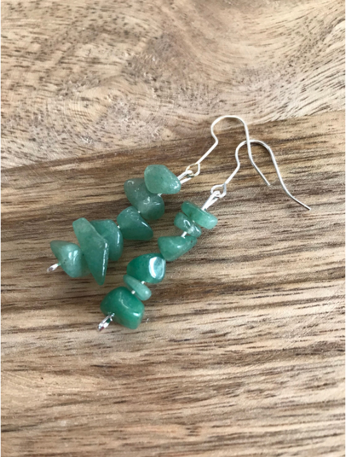 Boucles d'Oreilles en Perles Chips Naturelles
