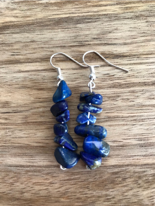 Boucles d'Oreilles en Perles Chips Naturelles
