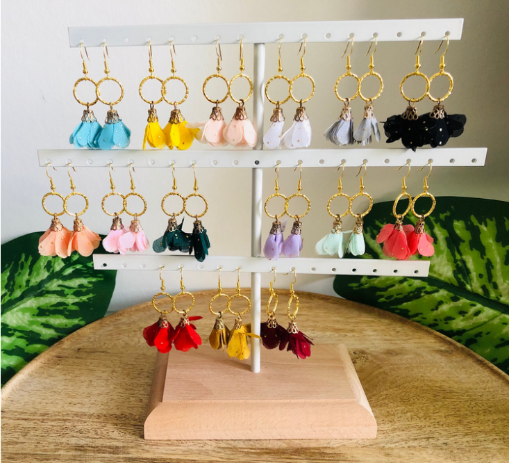 Boucles d'Oreilles Pompons Scintillants