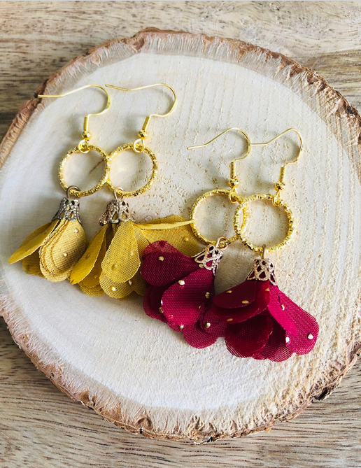 Boucles d'Oreilles Pompons Scintillants
