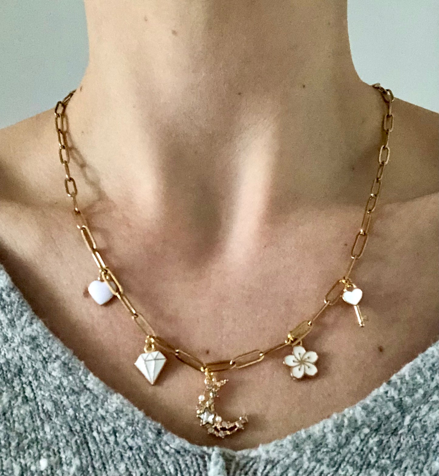 Collier à Breloques - White